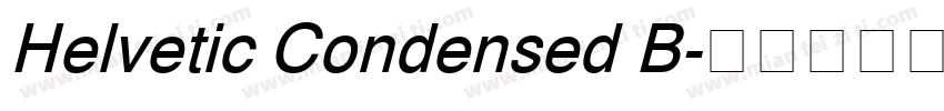 Helvetic Condensed B字体转换